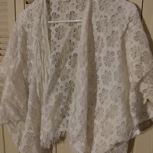 LA Hearts Floral Lace Kimono Cover Up Top